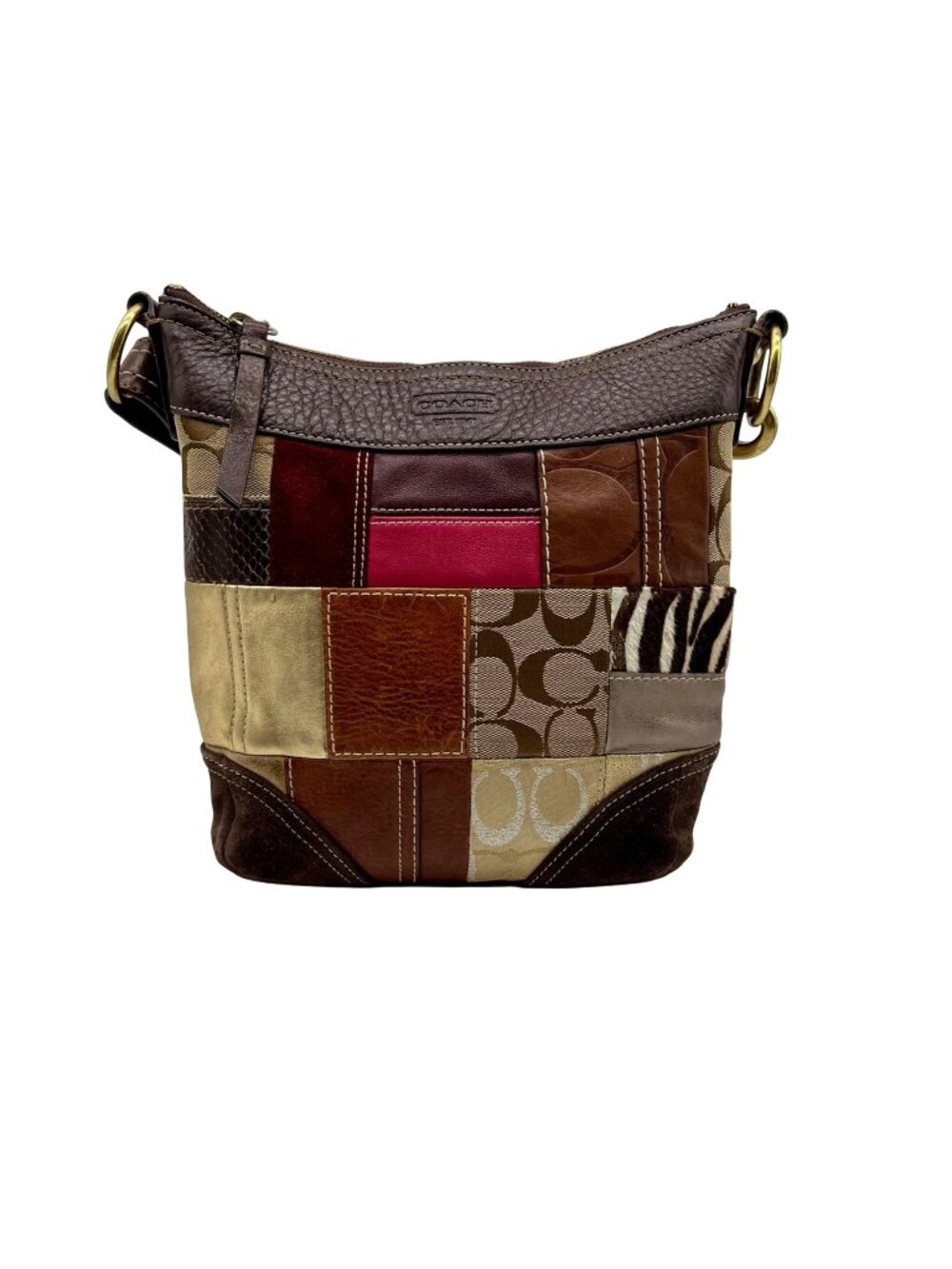 Coach Multi Colored Vintage Patchwork Crossbody Bag